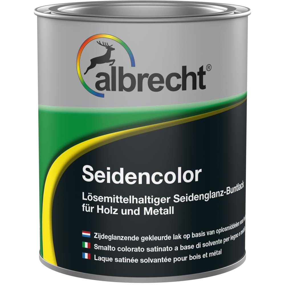 Albrecht Seidencolor Glanzlack Seidenglänzend Lack Buntlack Schwarz 750 ml