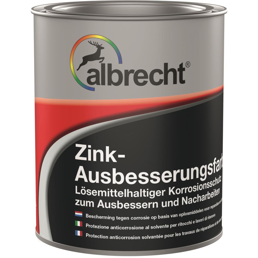 Albrecht Zink-Ausbesserungsfarbe Zinkhell 375 ml rostschützender Metall-Effektlack