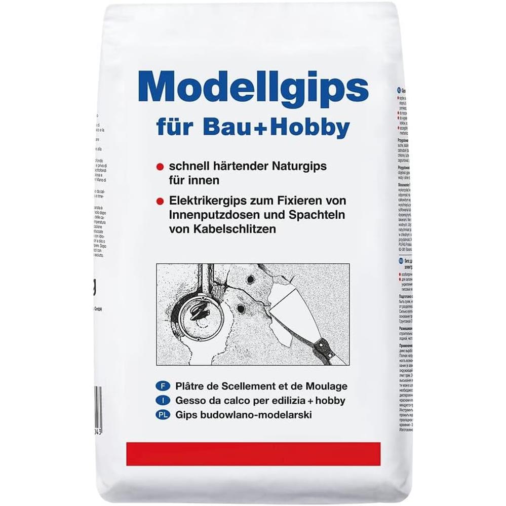 Modellgips für Bau und Hobby 1,5 kg - Elektrikergips für Innenbereich