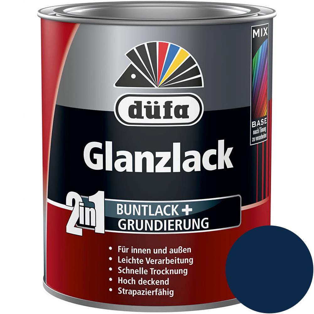 Düfa 2in1 Glanzlack RAL 5010 Enzianblau 750 ml blau Lack + Grundierung