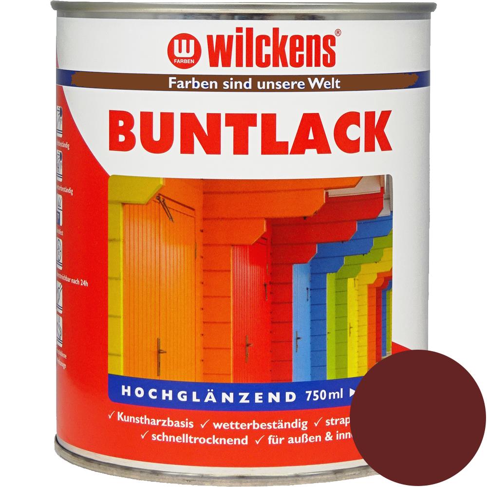 Wilckens Buntlack hochglänzend, Oxidrot (RAL 3009), 750 ml