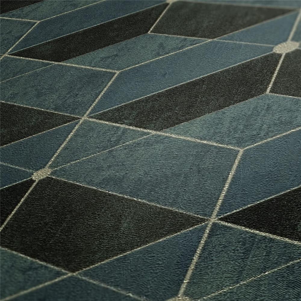 Livingwalls 3D Optik Tapete Dunkelgrün Mustertapete Vliestapete