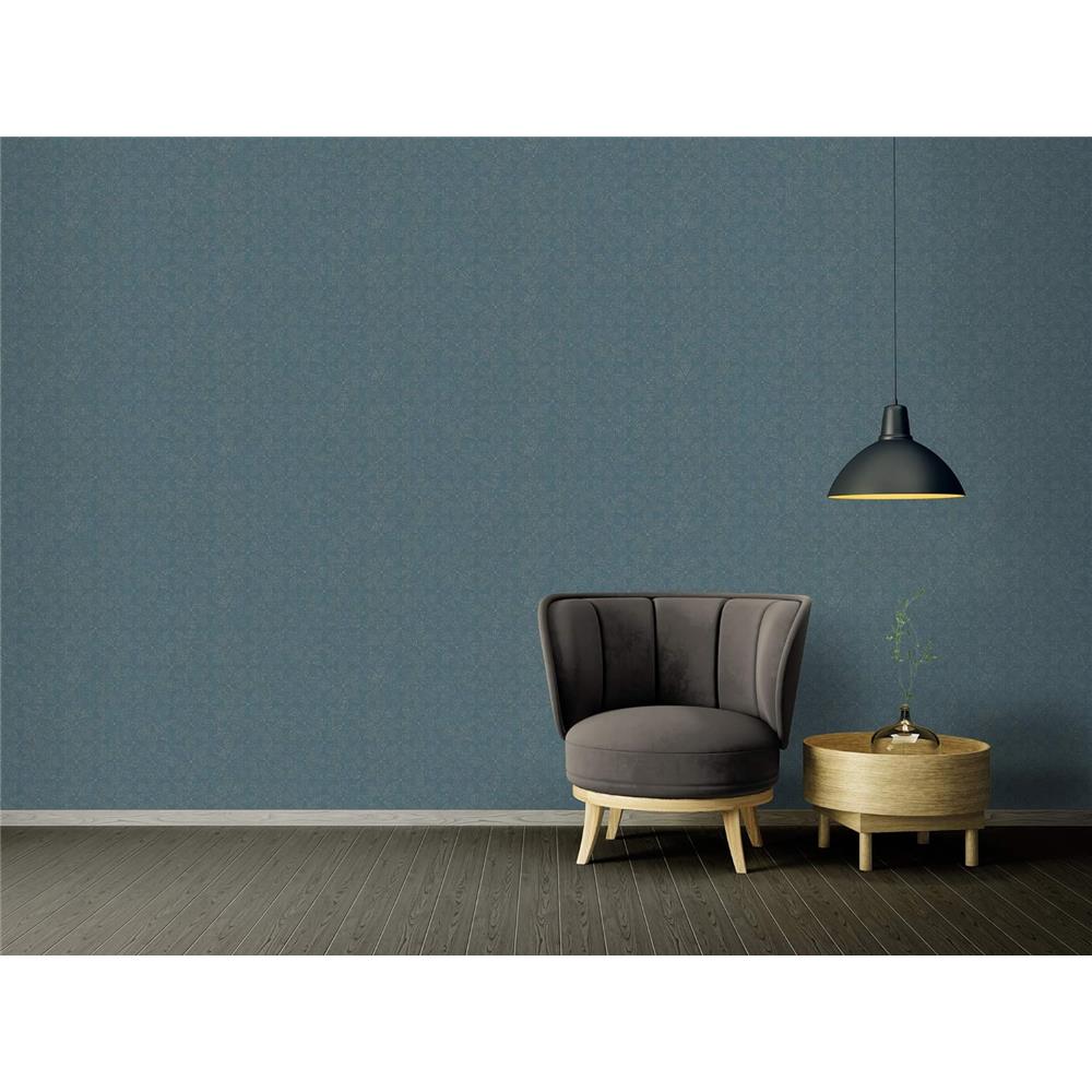 A.S. Création Vliestapete Mustertapete Ethnic Origin Blau Metallic