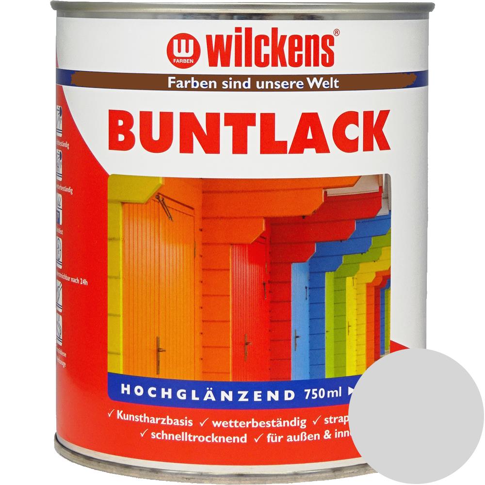 Wilckens Buntlack hochglänzend, Lichtgrau (RAL 7035), 750 ml