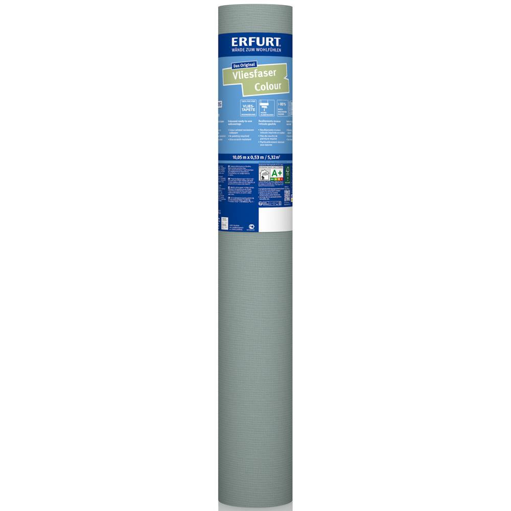 ERFURT Vliesfaser COLOUR 302-5 Grün Vliestapete 10,05 x 0,53 m - 6 Rollen