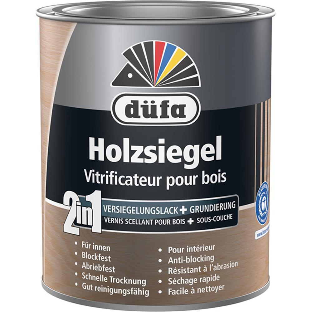 Düfa 2in1 Holzsiegel seidenmatt 750 ml matt Lack Schutzlack + Grundierung