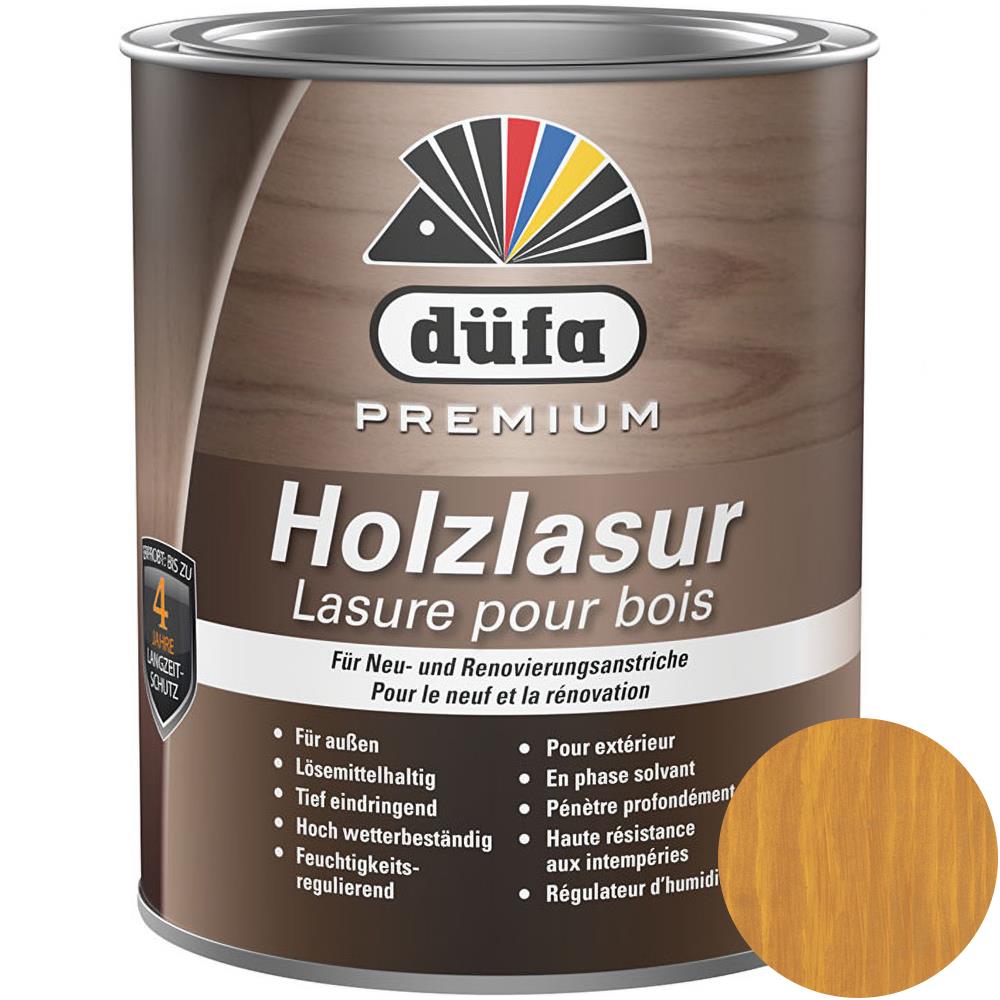 düfa Premium Holzlasur KIEFER 750 ml Holzbeschichtung Schutzanstrich Holzschutzlasur