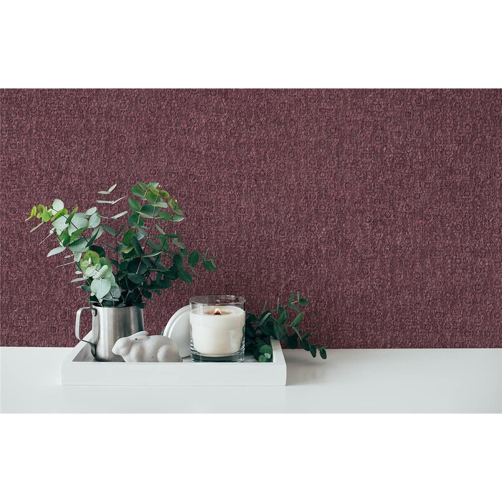 Livingwalls Mustertapete Mata Hari Vliestapete rot lila metallic mit Glitzereffekt fein strukturiert