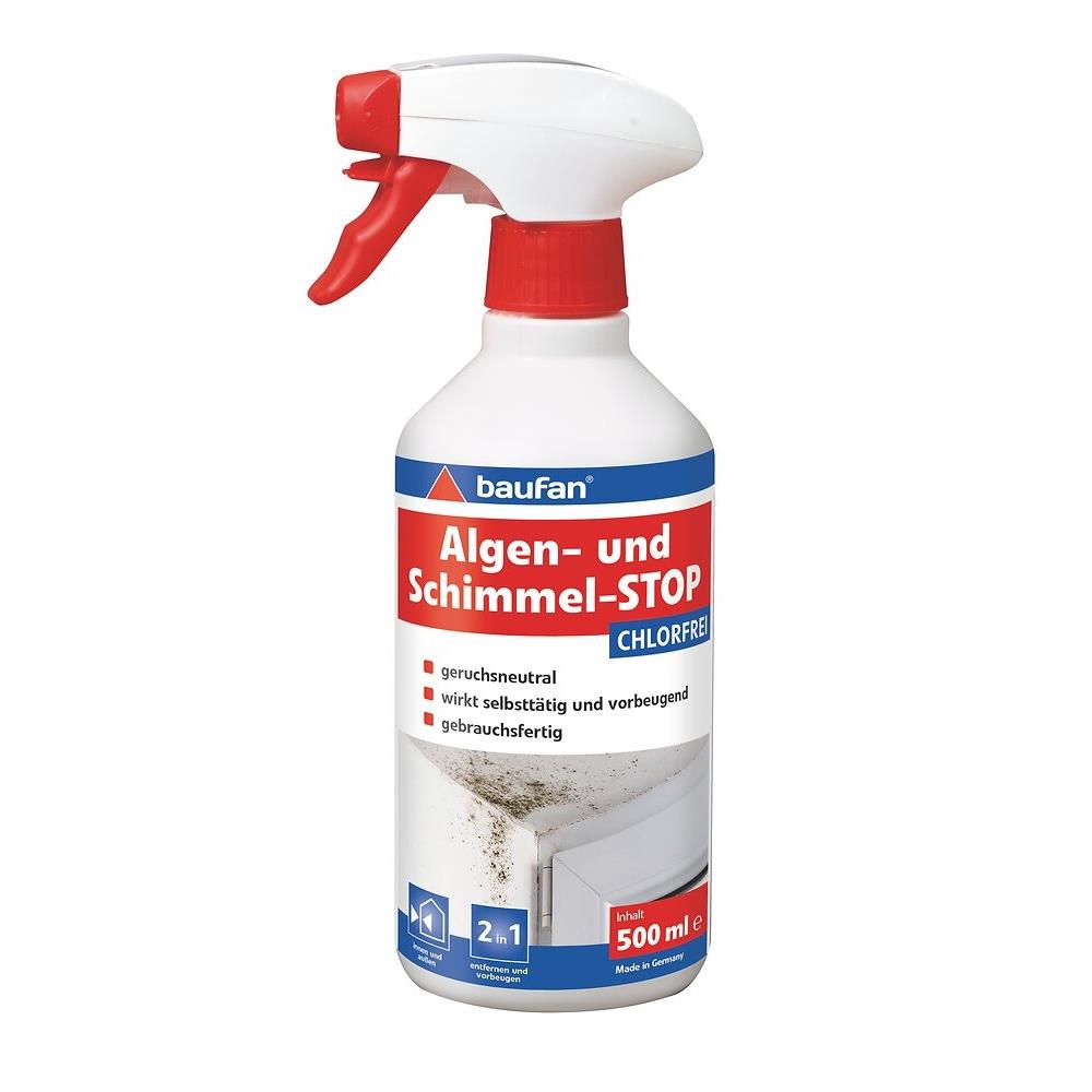 baufan Algen- und Schimmel-STOP chlorfrei 500 ml Schimmelentferner Grünbelagsentferner