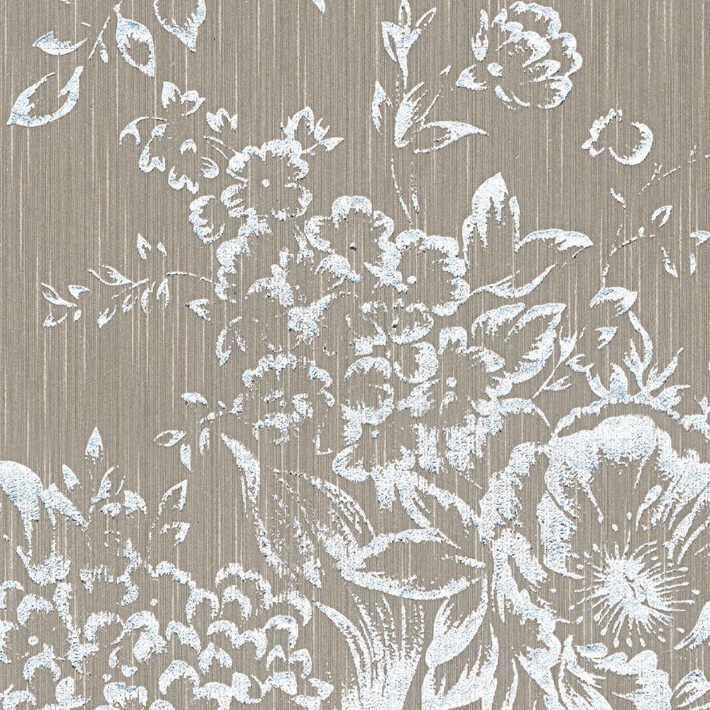 Architects Paper Textiltapete Mustertapete Metallic Silk Floral Braun