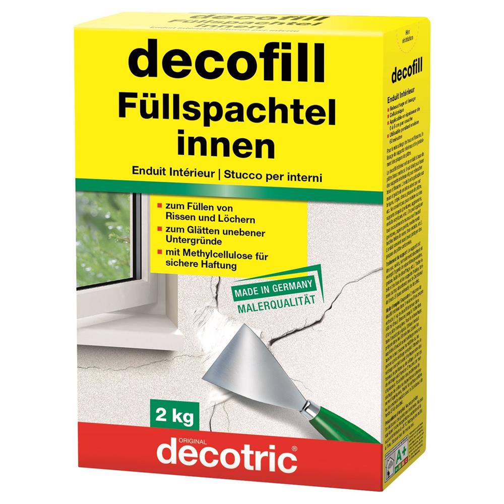 decofill Füllspachtel innen, 2 kg, Gipsspachtelmasse für innen