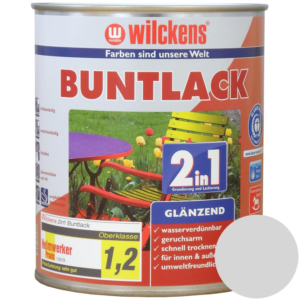 Wilckens Buntlack 2in1 glänzend, Lichtgrau (RAL 7035), 750 ml