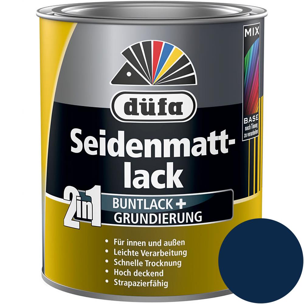 Düfa 2in1 Seidenmattlack RAL 5010 Enzianblau 750 ml blau matt Lack + Grundierung