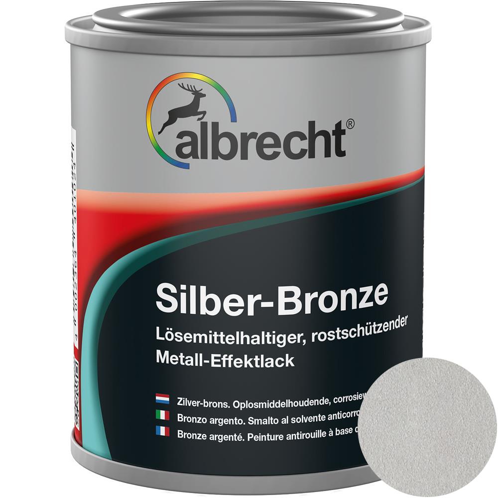 Albrecht Metallschutzlack Silber-Bronze Effektlack Speziallack hitzebeständiger Lack 750 ml