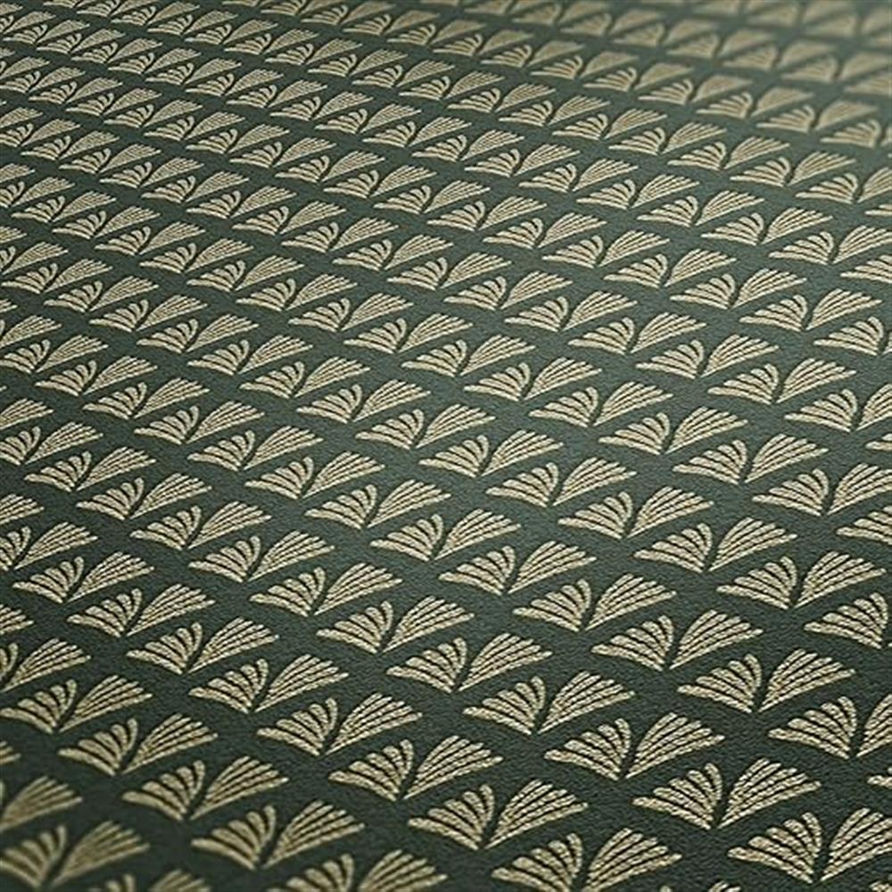 A.S. Création Vliestapete Trendwall matt Grün glänzend Gold Mustertapete