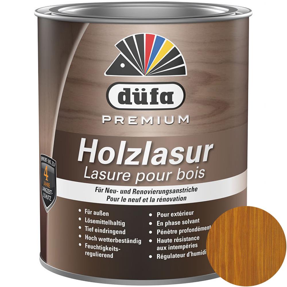 Düfa Premium Holzlasur TEAK 750 ml Holzbeschichtung Schutzanstrich Holzschutzlasur