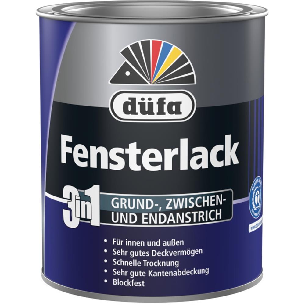 Düfa 3in1 Fensterlack glänzend 750 ml Weißlack Glanzlack