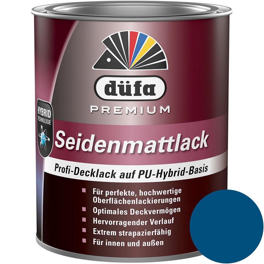 Düfa PREMIUM Seidenmattlack DEEP BLUE 750 ml Blau Lack matt