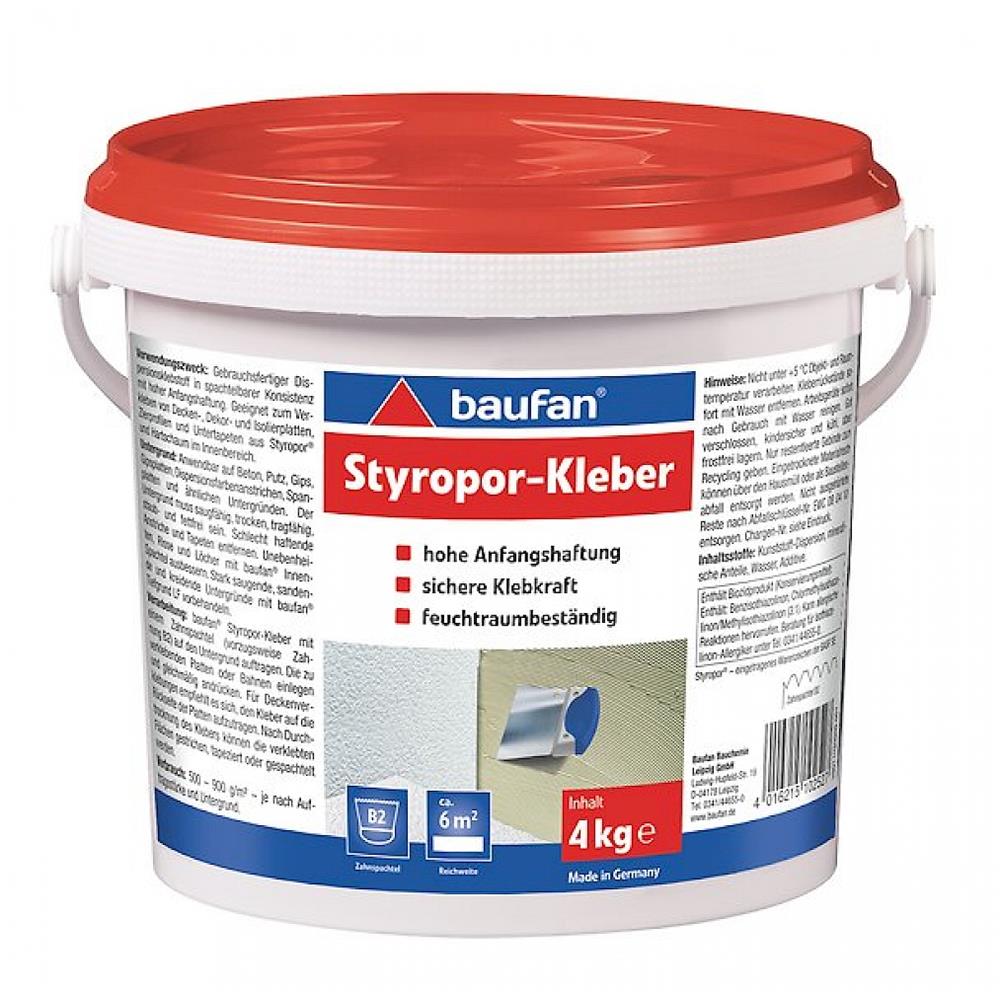baufan Styroporkleber 4 kg lösemittelfreier Spezialkleber