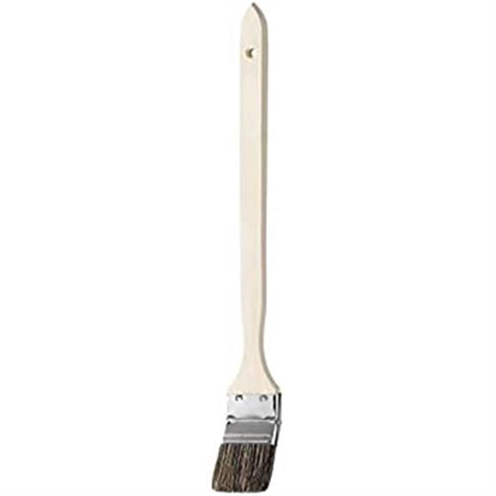 mako Heizkörperpinsel, 70 mm, graue Borstenmischung mit Naturholzgriff