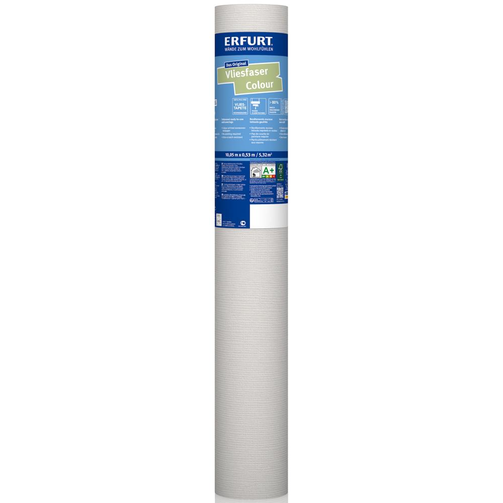 ERFURT Vliesfaser COLOUR 302-1 Hellgrau Vliestapete 10,05 x 0,53 m - 6 Rollen