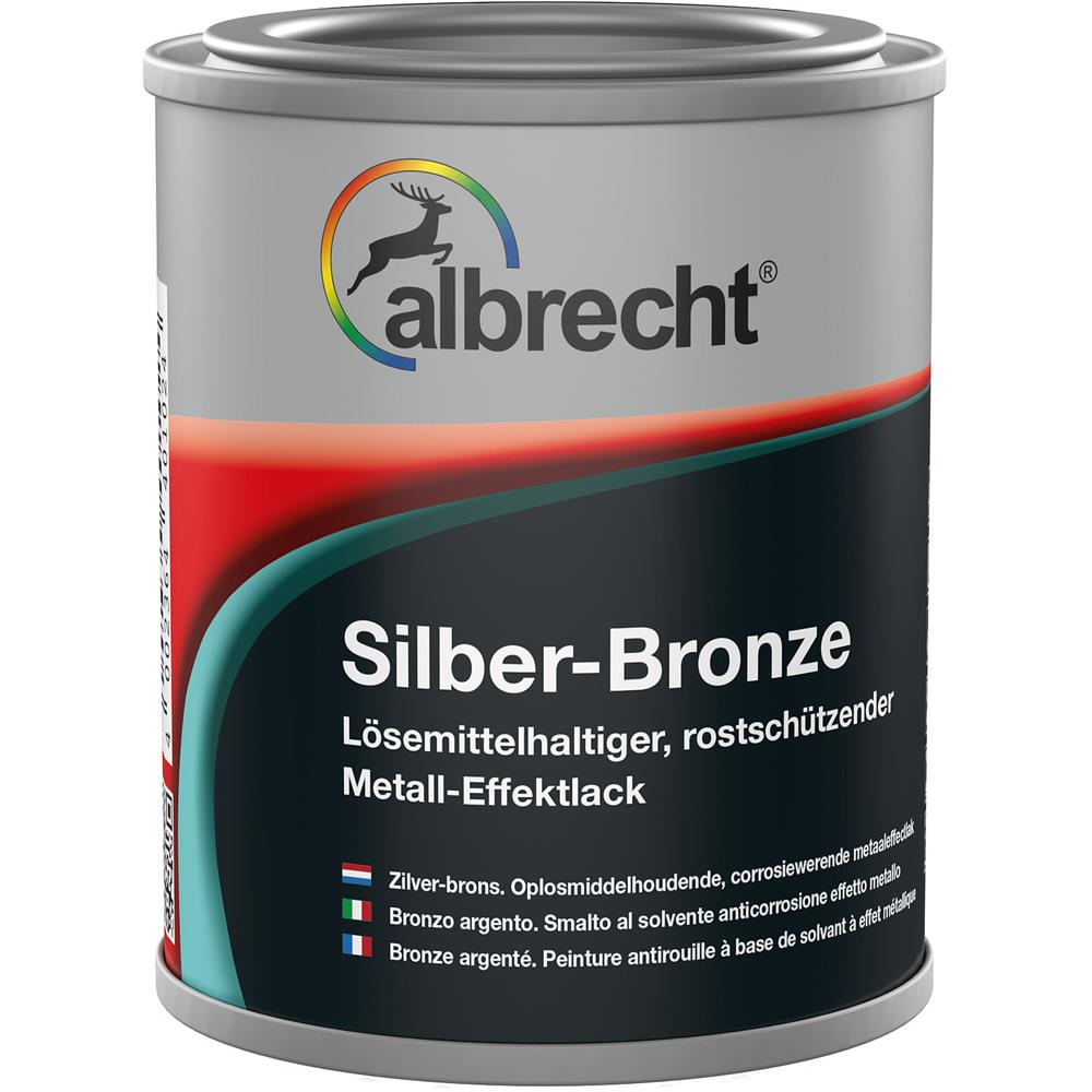 Albrecht Metallschutzlack Silber-Bronze Effektlack Speziallack hitzebeständiger Lack 750 ml