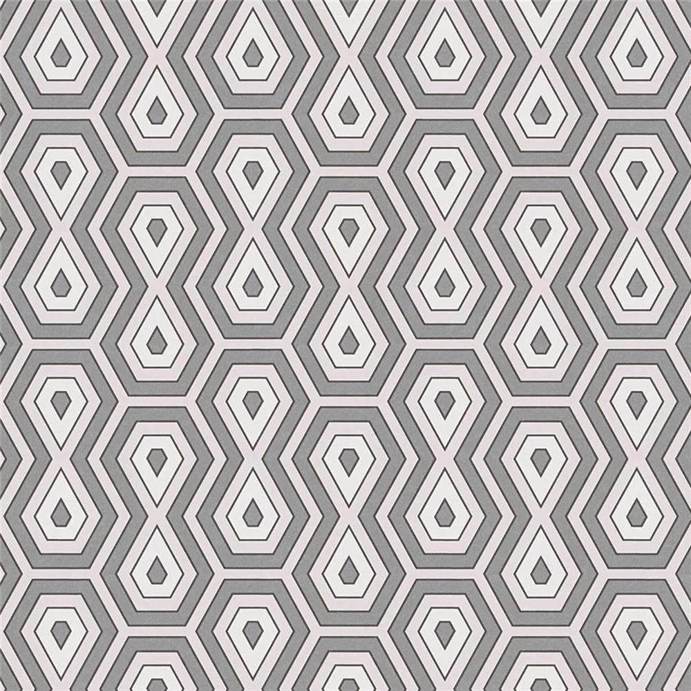 Architects Paper Vliestapete Mustertapete Jungle Chic Retrotapete Rosa/Grau/Weiß matt