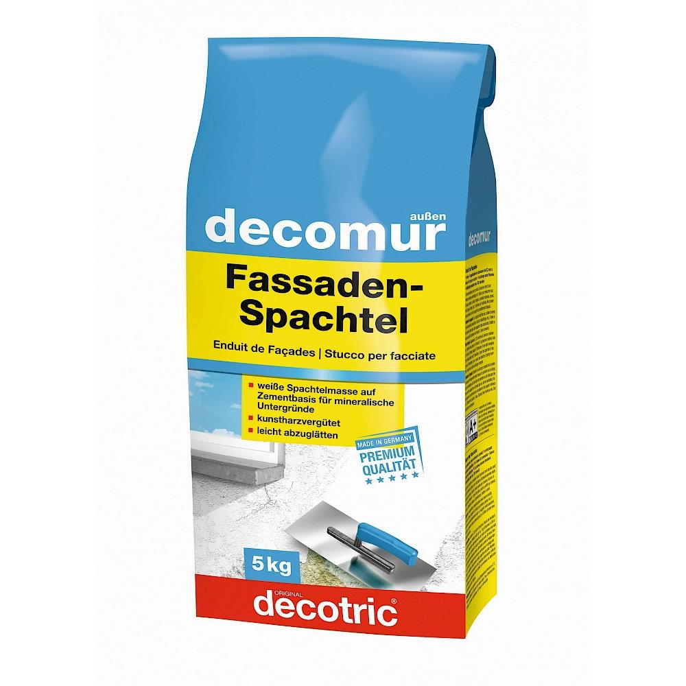 decomur Fassaden-Spachtel Weiß für Außen 5 kg