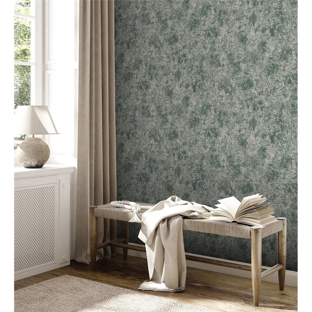 Livingwalls Premium Tapete Mustertapete Grün Silber Metallic schimmernd