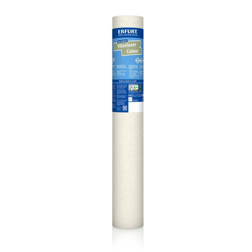6 Rollen Erfurt Vliesfaser COLOUR 302-3 helles Beige Vliestapete 10,05 x 0,53 cm