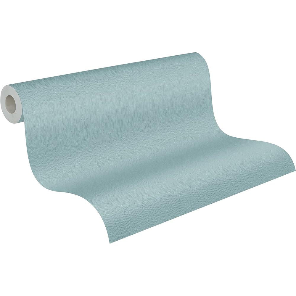 A.S. Création Vliestapete Einfarbig Trendwall blau matt Strukturtapete
