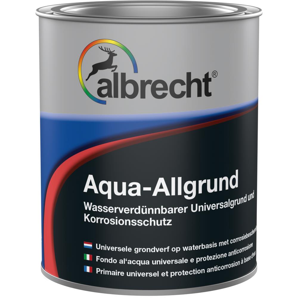 Albrecht Aqua-Allgrund weiß 750 ml - Universalgrund mit Rostschutz, Innen & Außen