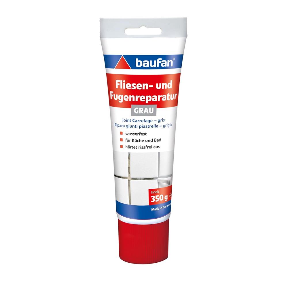 baufan Fliesen- und Fugenreparatur GRAU 350g Fugenmasse Fugen-Mörtel