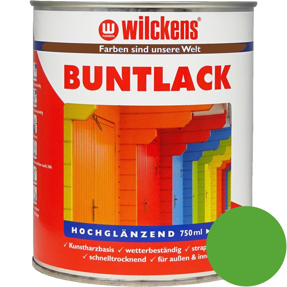 Wilckens Buntlack hochglänzend, Gelbgrün (RAL 6018), 750 ml