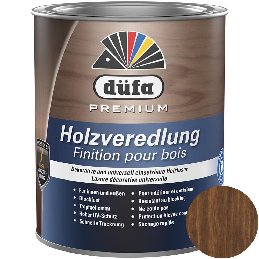 düfa Premium Holzveredlung NUSSBAUM 750 ml Holzlasur Holzschutz Schutzlasur