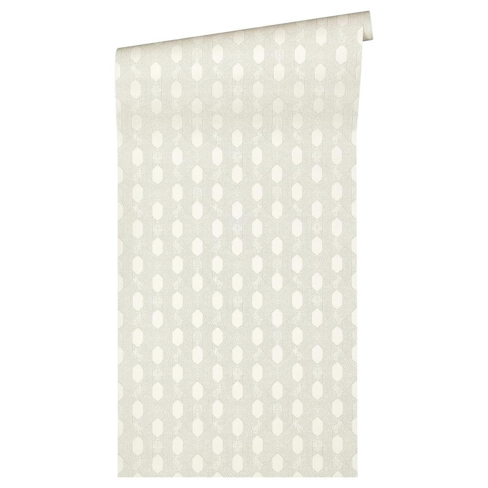 Architects Paper Vliestapete Mustertapete Absolutely Chic Geometrisch Grafisch Creme Grau Metallic