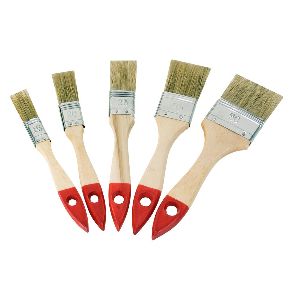 mako Pinsel-Set 5-teilig, Flachpinsel 15 mm, 20 mm, 25 mm, 35 mm, 50 mm