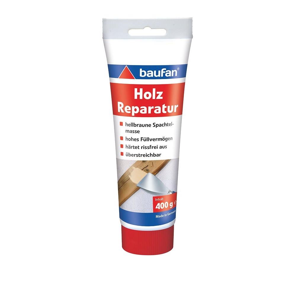 baufan Holzreparatur Holzspachtel 400 g Spachtelmasse naturbraun