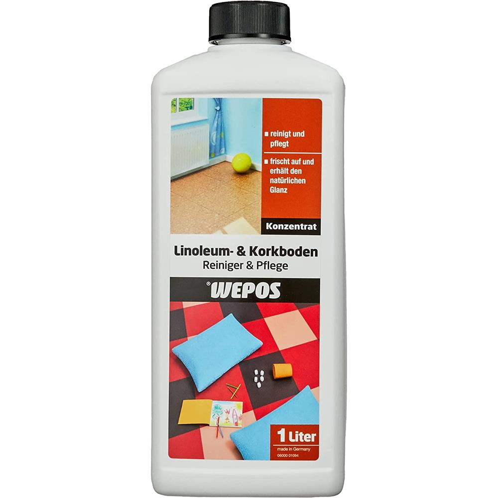 Wepos Linoleum- & Korkboden Reiniger & Pflege, 1 Liter