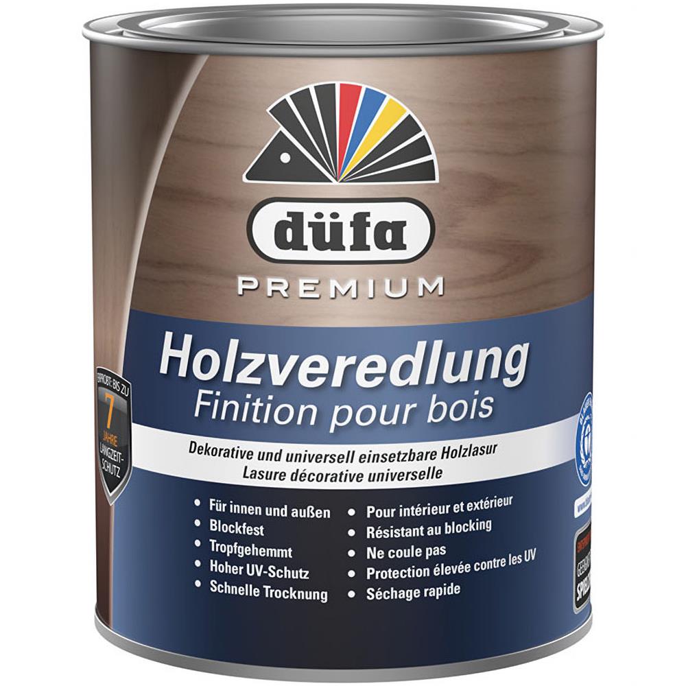 Düfa Premium Holzveredlung WEISS 750 ml Universallasur Holzlasur Schutzlasur