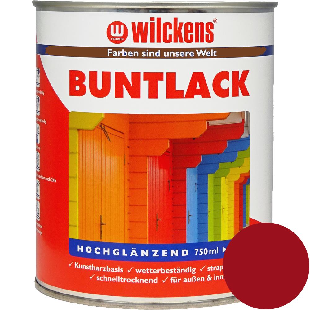 Wilckens Buntlack hochglänzend, Rubinrot (RAL 3003), 750 ml