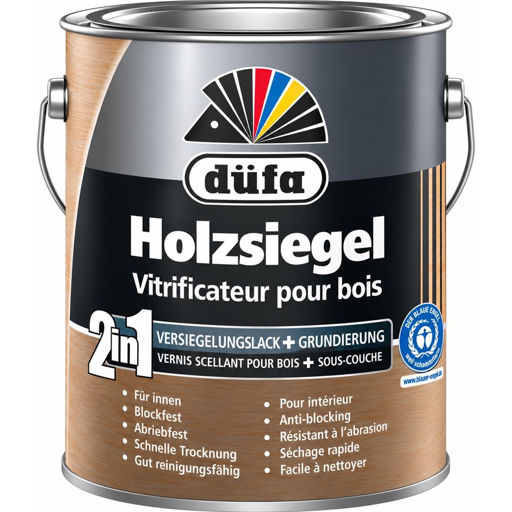 Düfa 2in 1 Holzsiegel seidenmatt 2,5 l matt Lack Schutzlack + Grundierung