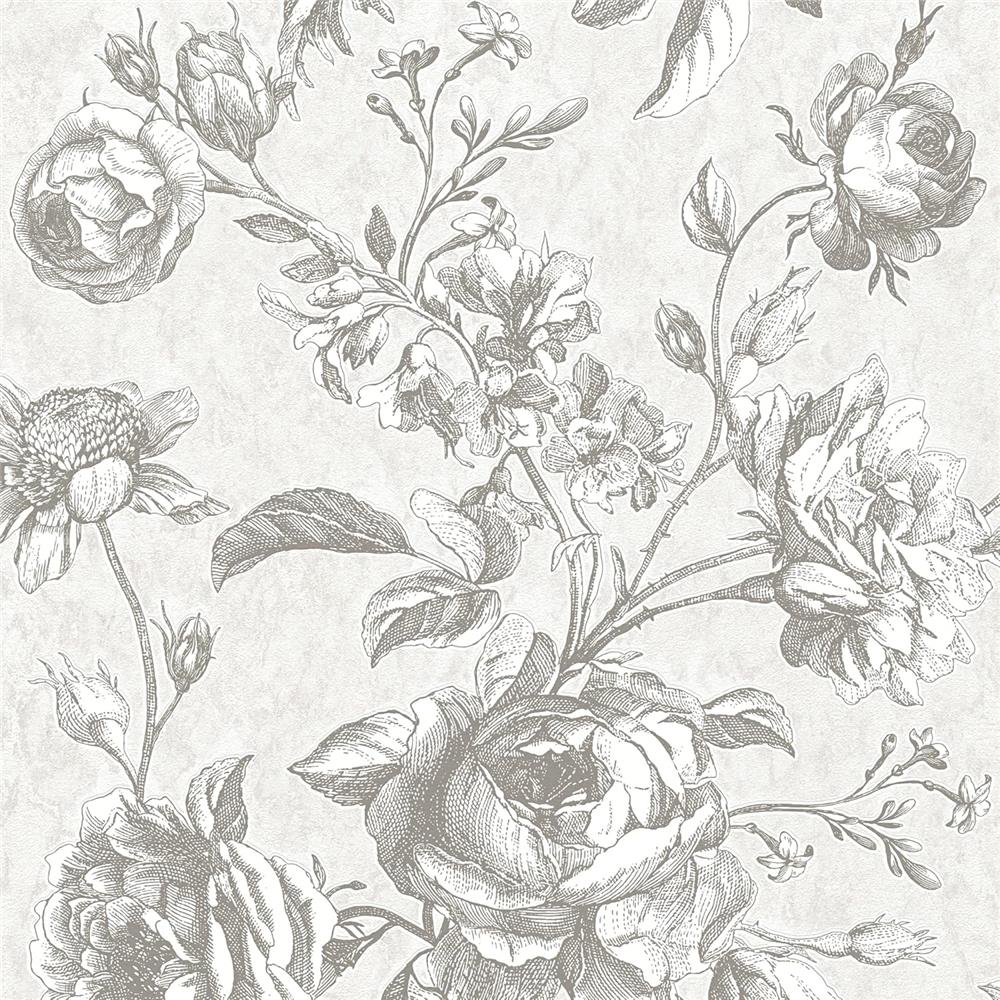A.S. Création Vliestapete Mustertapete Blumentapete My Home My Spa Grau