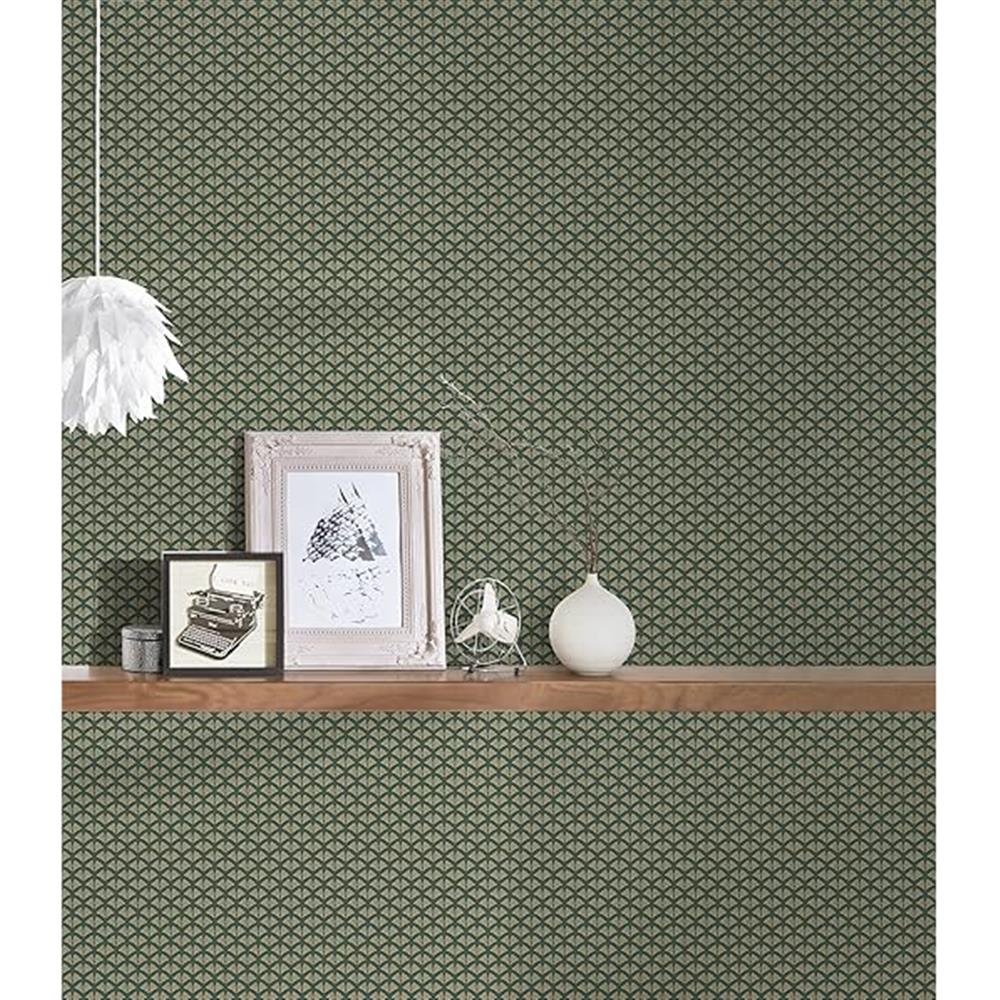 A.S. Création Vliestapete Trendwall matt Grün glänzend Gold Mustertapete