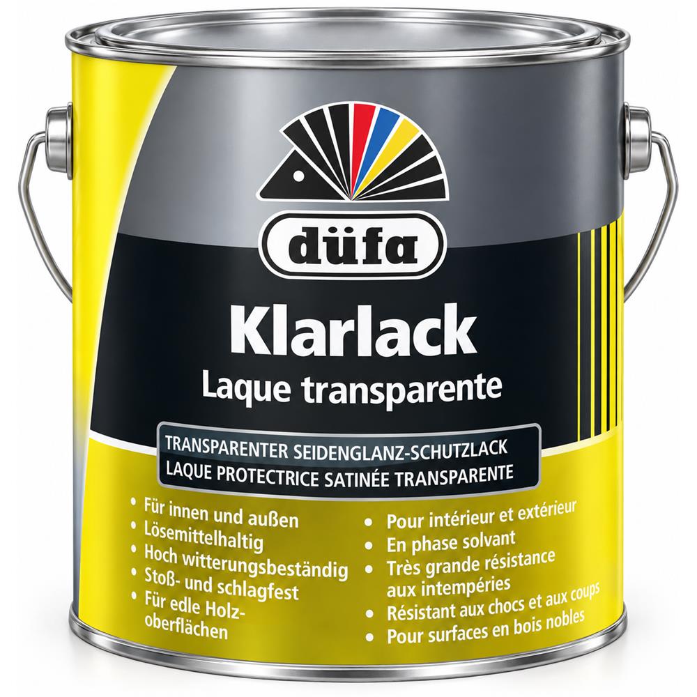 Düfa Klarlack seidenglänzend 2,5 l Lack Schutzlack Glanzlack
