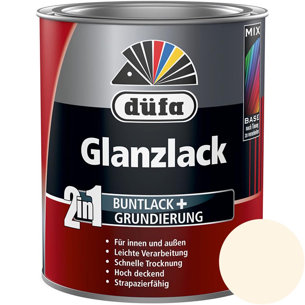 Düfa 2in1 Glanzlack RAL 9001 Cremeweiß 750 ml beige Lack + Grundierung