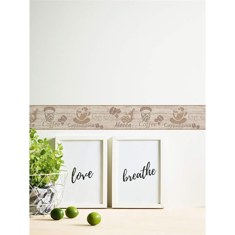 A.S. Création Only Borders Bordüre Cappuccino Beige/Braun selbstklebend