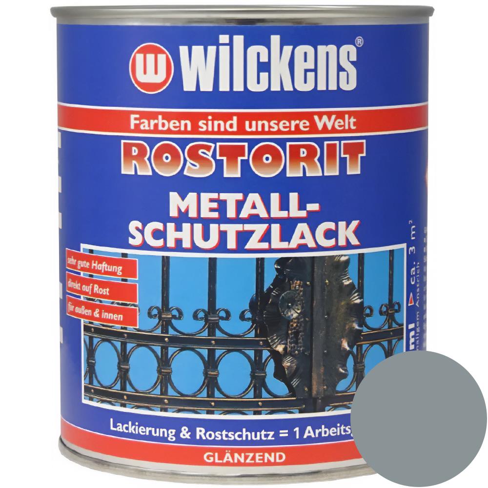 Wilckens Rostorit Metallschutzlack glänzend, Silbergrau (RAL 7001), 750 ml