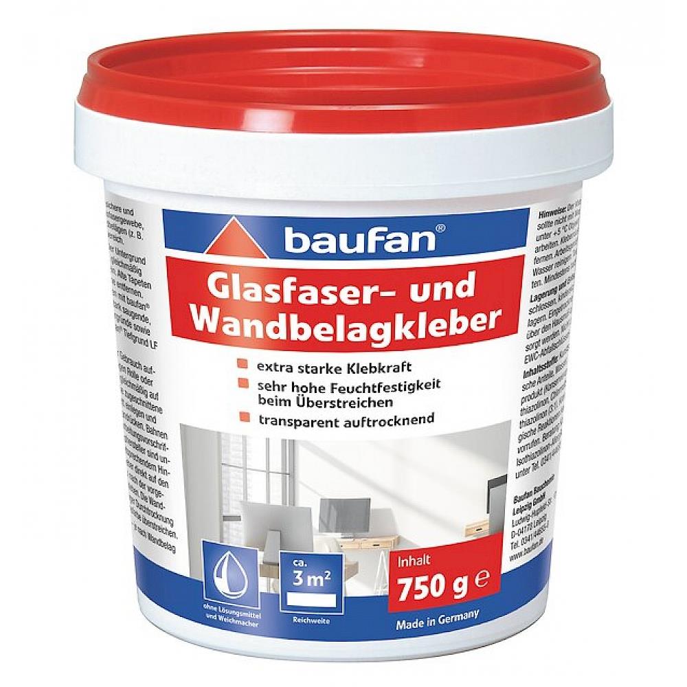 baufan Glasfaser- und Wandbelagskleber 750 g Spezialkleber