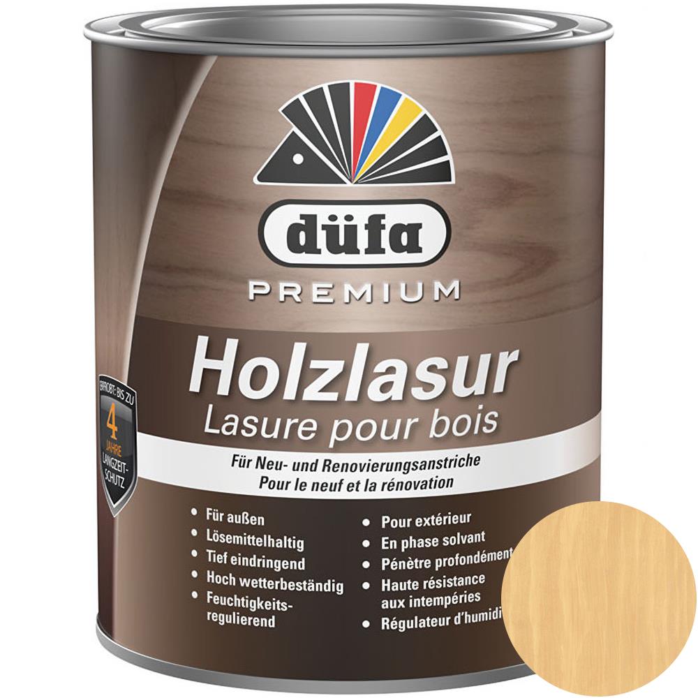 Düfa Premium Holzlasur FARBLOS 750 ml Holzbeschichtung Schutzanstrich Holzschutzlasur